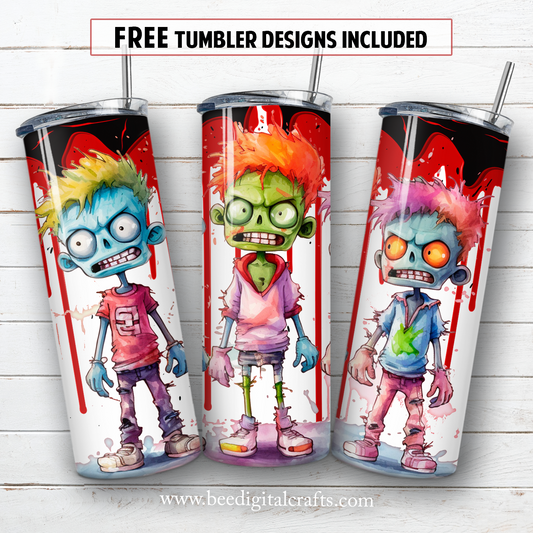 20 oz skinny tumbler sublimation design