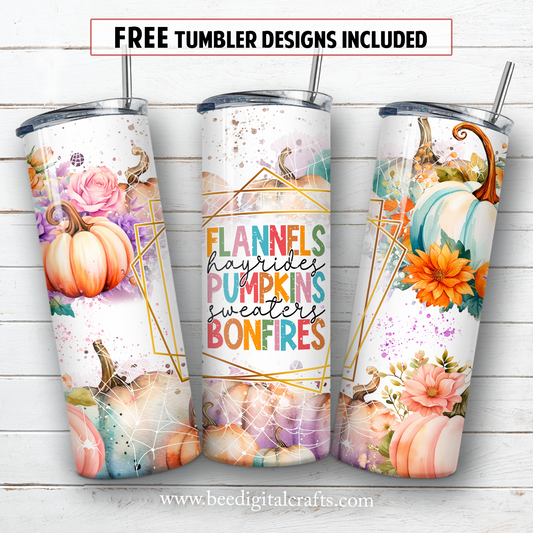 20 oz skinny tumbler sublimation design