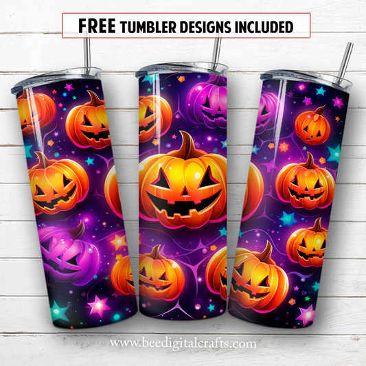 20 oz skinny tumbler sublimation design