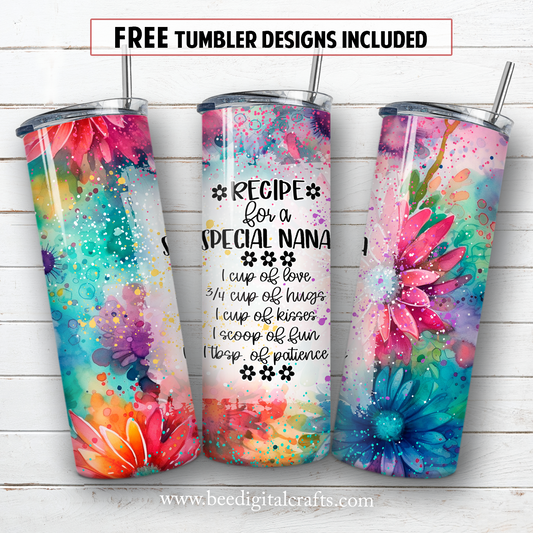 20 oz skinny tumbler sublimation design