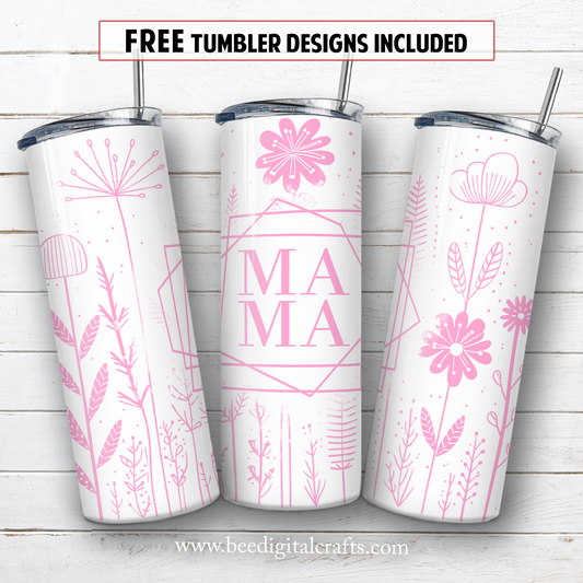 20 oz skinny tumbler sublimation design