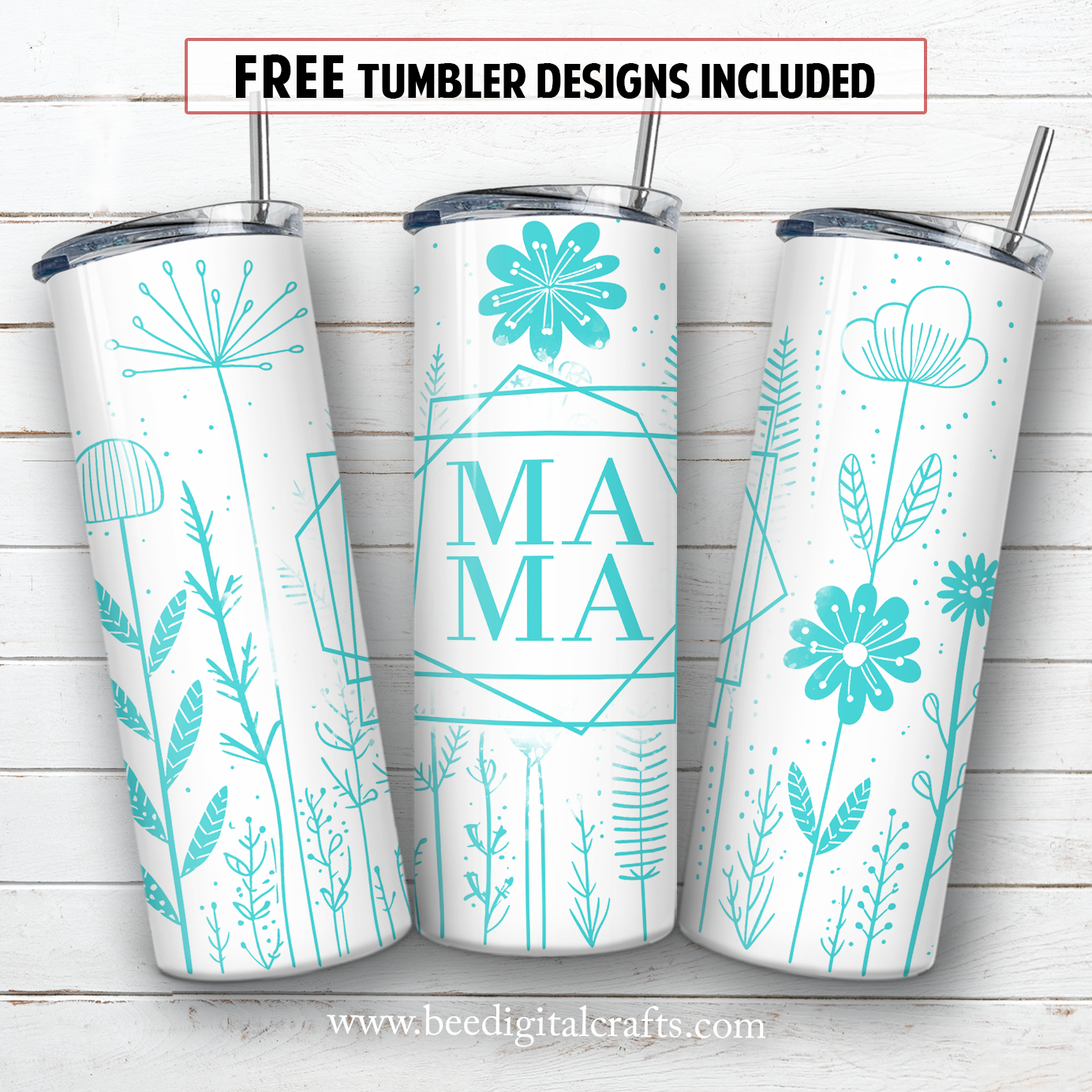 20 oz skinny tumbler sublimation design