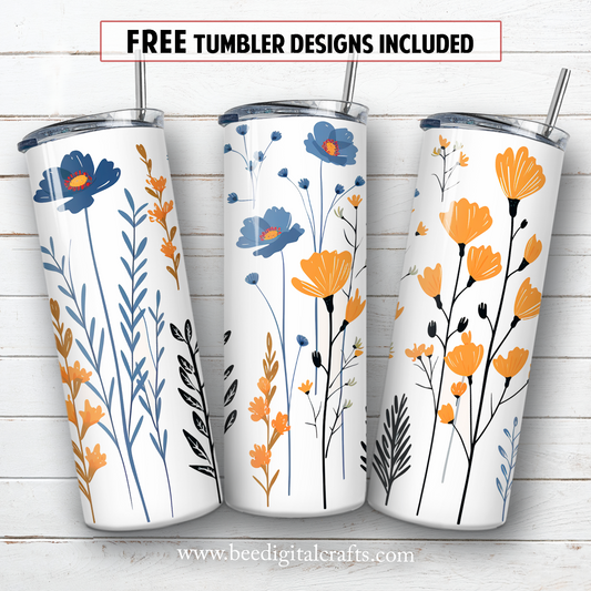 20 oz skinny tumbler sublimation design