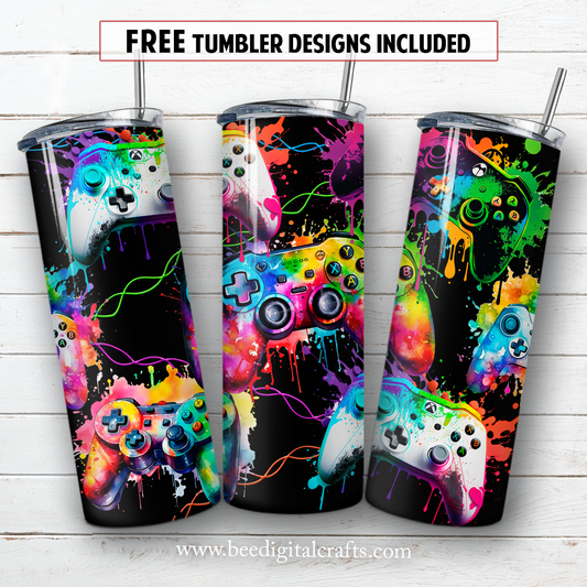 20 oz skinny tumbler sublimation design