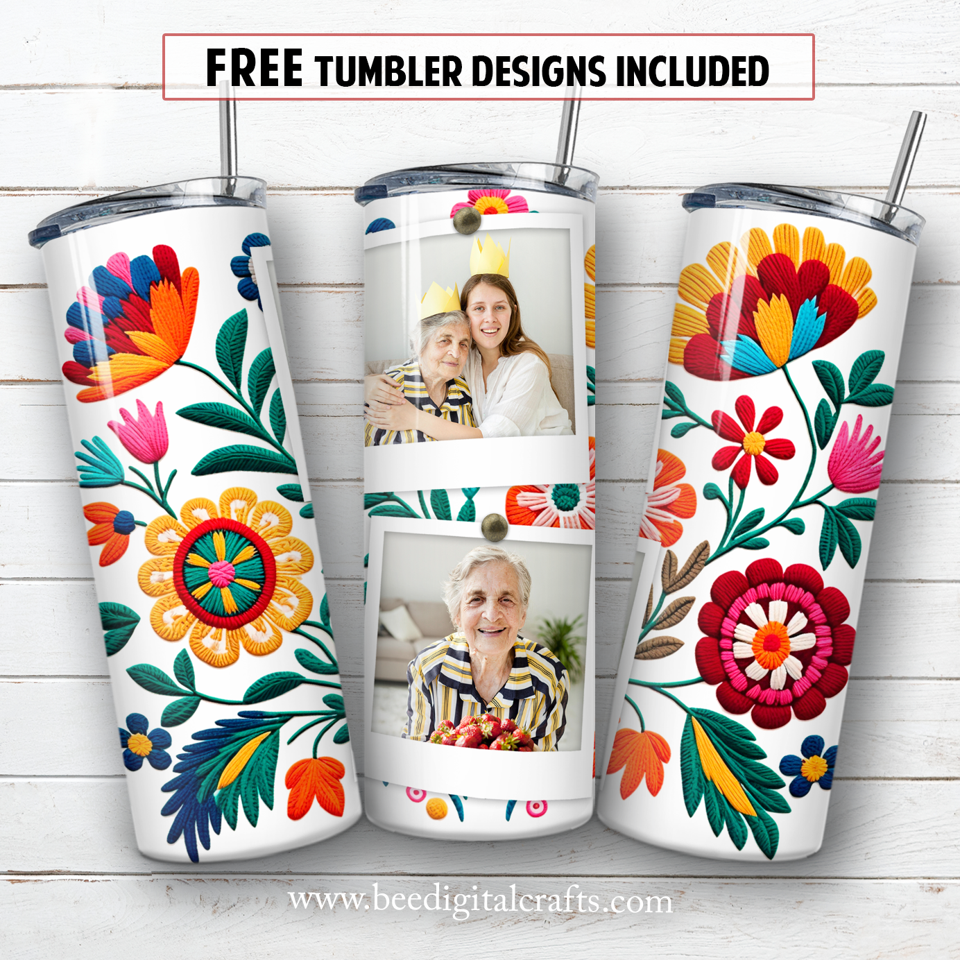 20 oz skinny tumbler sublimation design