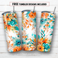 20 oz skinny tumbler sublimation design