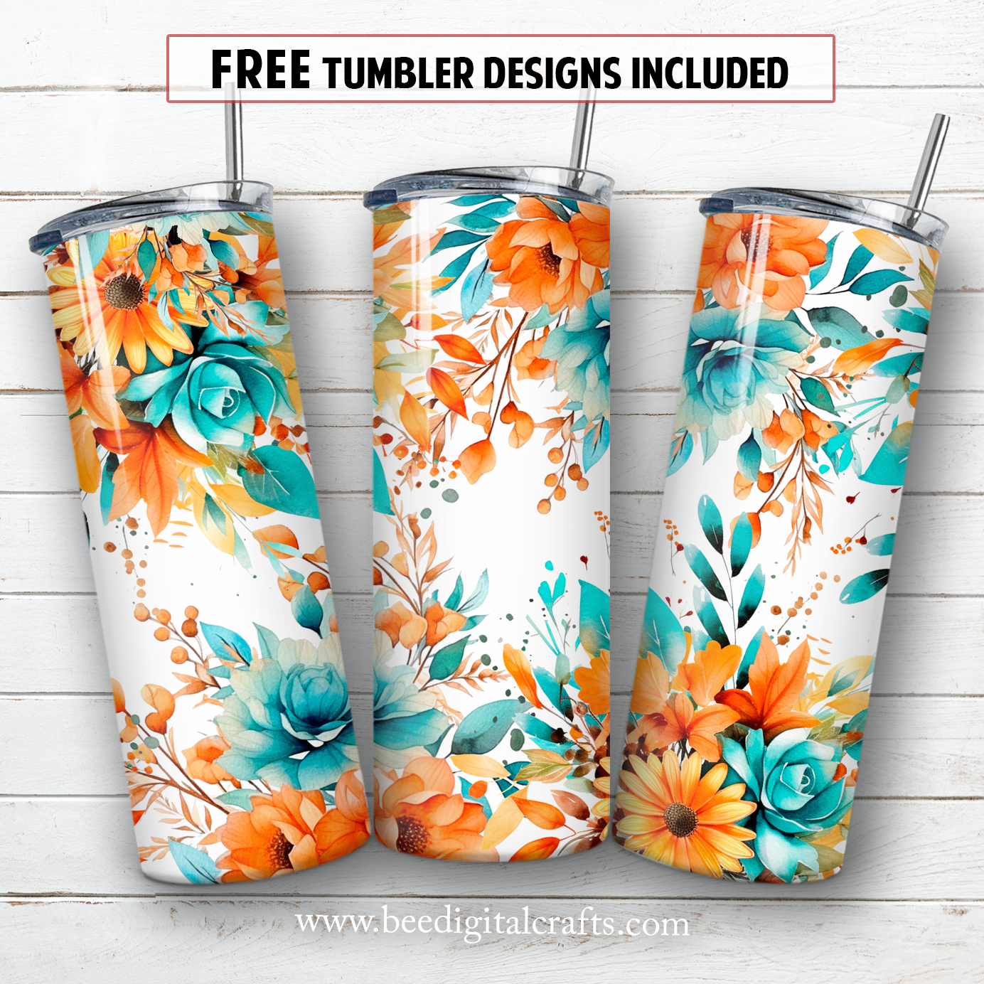 20 oz skinny tumbler sublimation design