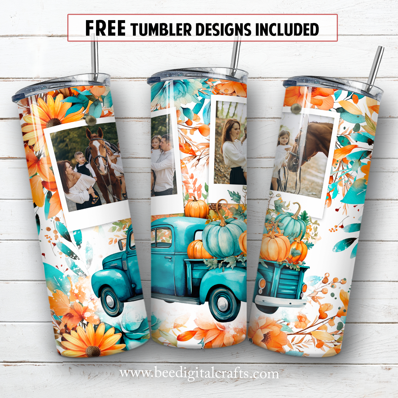 20 oz skinny tumbler sublimation design