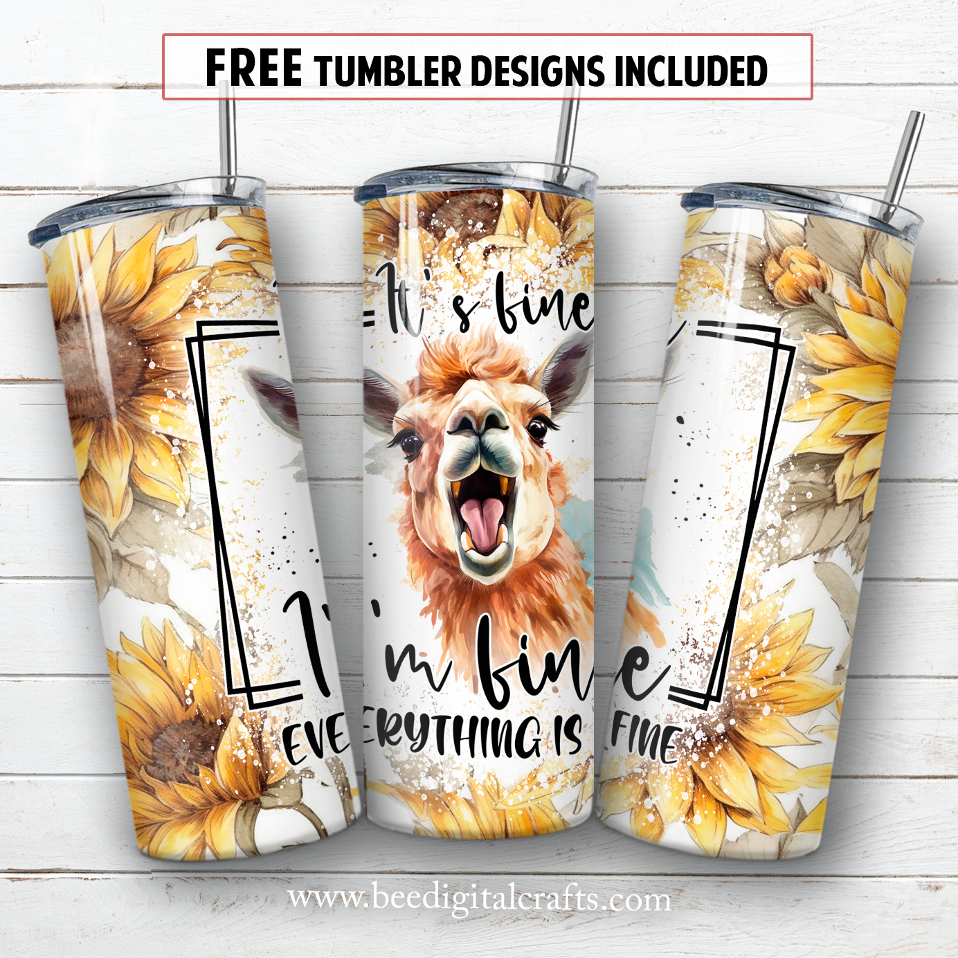 20 oz skinny tumbler sublimation design