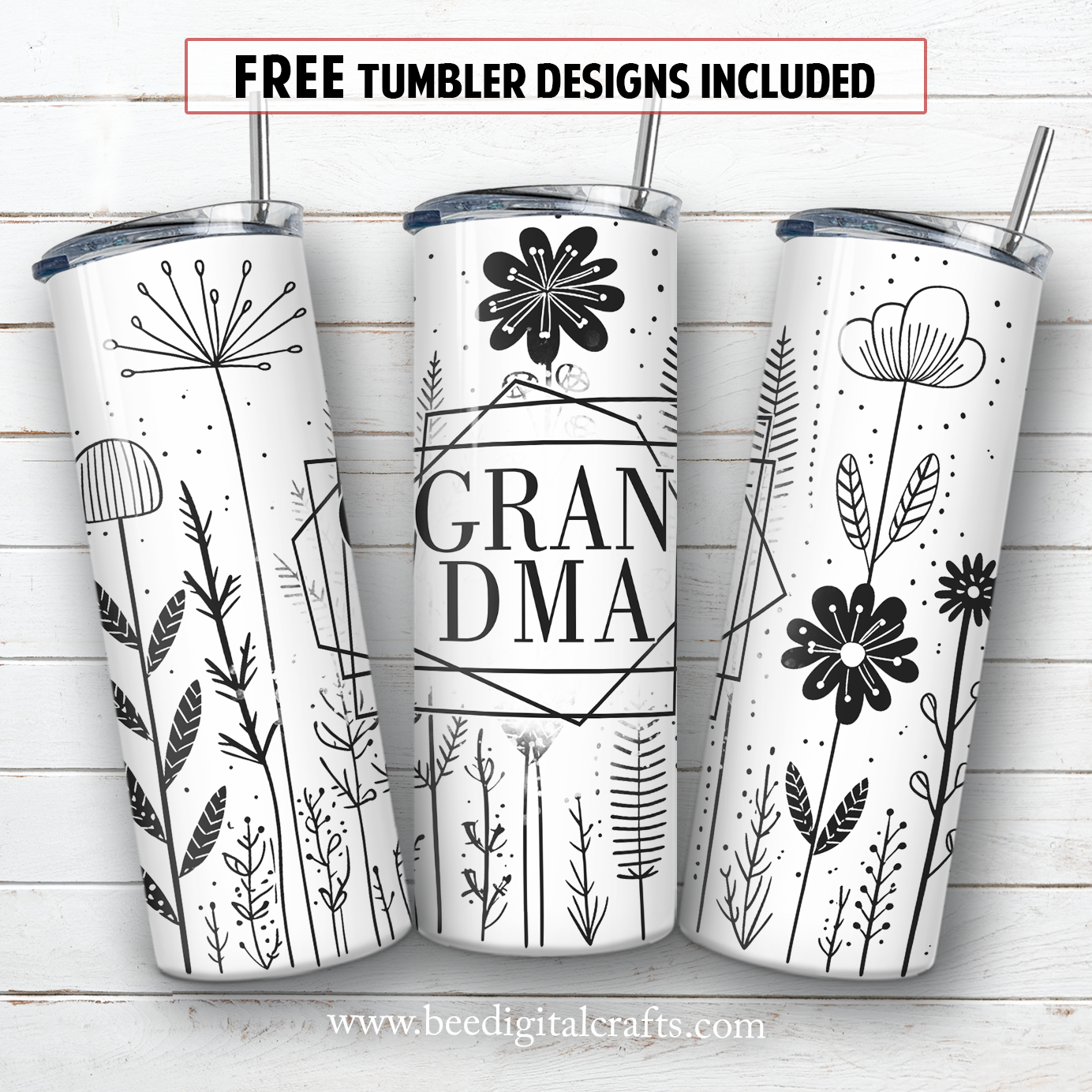 20 oz skinny tumbler sublimation design