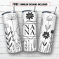 20 oz skinny tumbler sublimation design