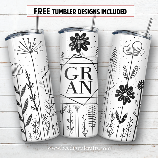 20 oz skinny tumbler sublimation design