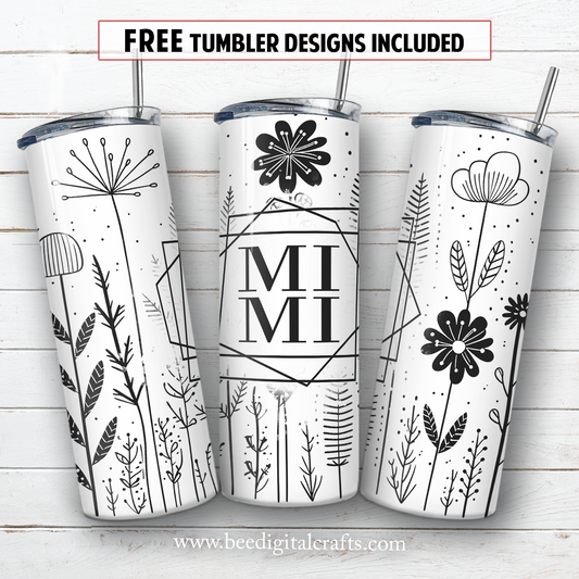 20 oz skinny tumbler sublimation design