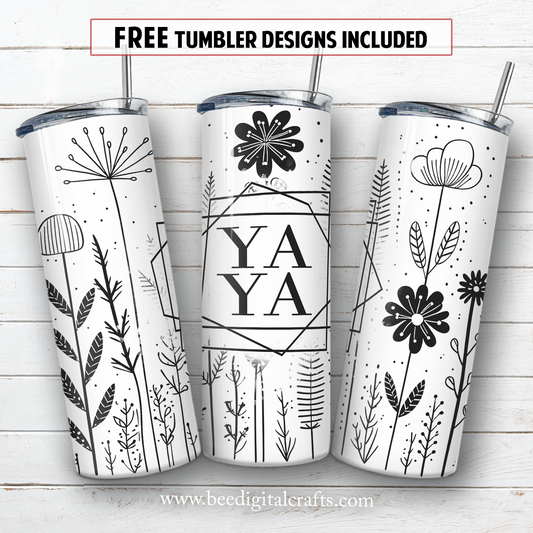 20 oz skinny tumbler sublimation design