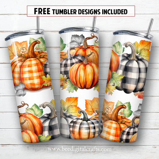 20 oz skinny tumbler sublimation design