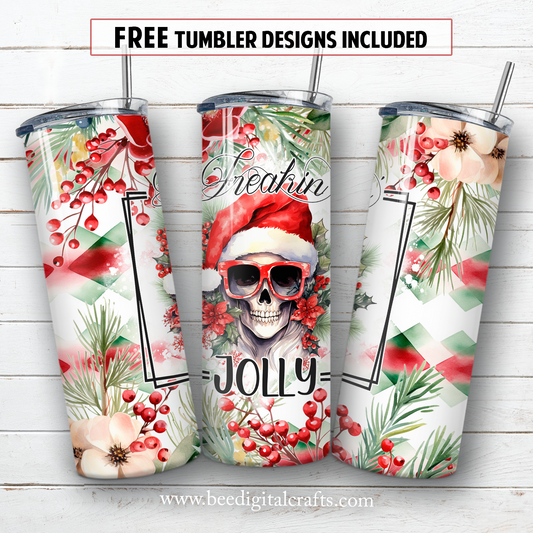 20 oz skinny tumbler sublimation design