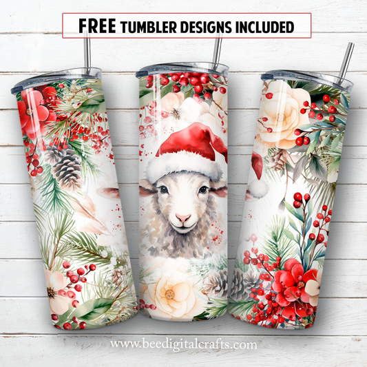 20 oz skinny tumbler sublimation design