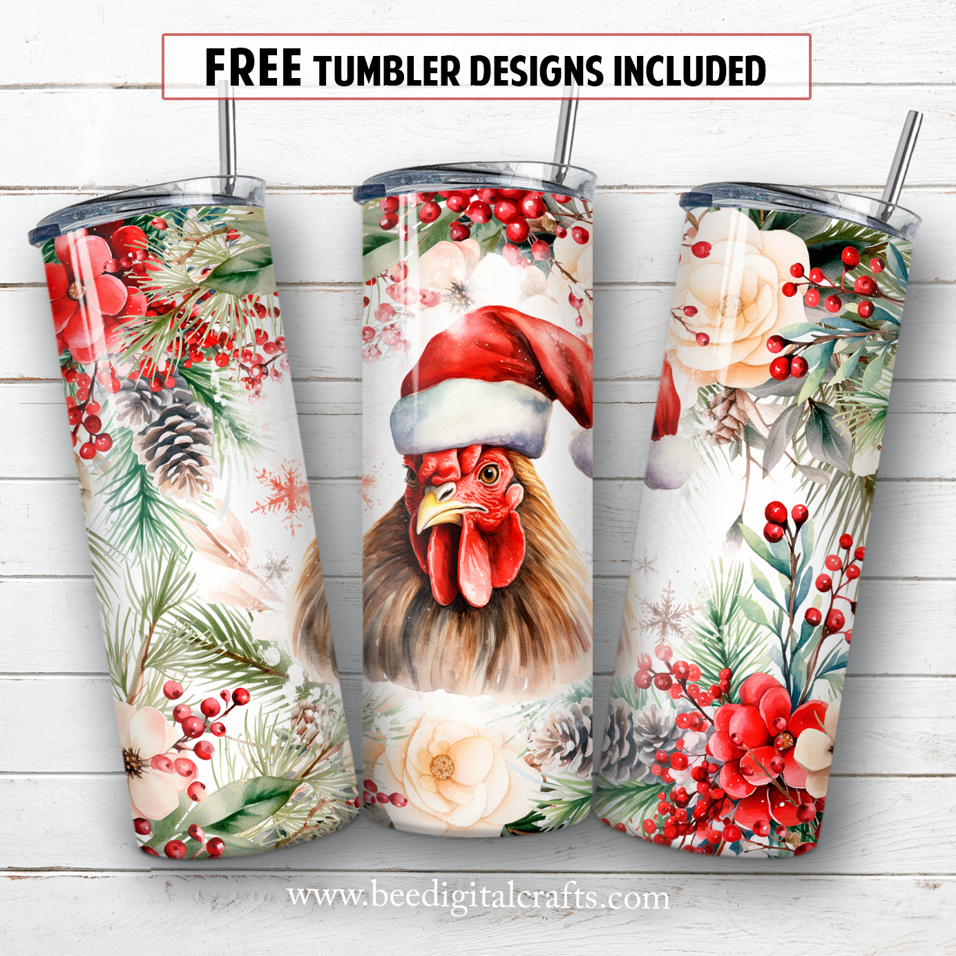 20 oz skinny tumbler sublimation design