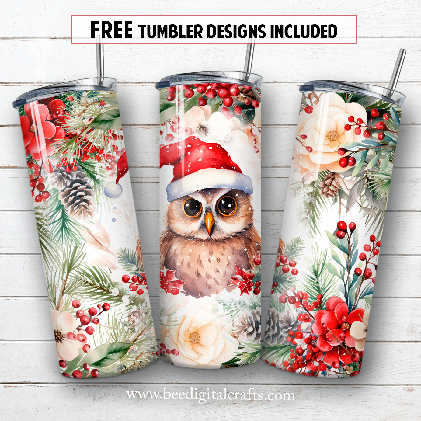 20 oz skinny tumbler sublimation design