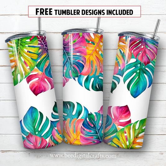 20 oz skinny tumbler sublimation design