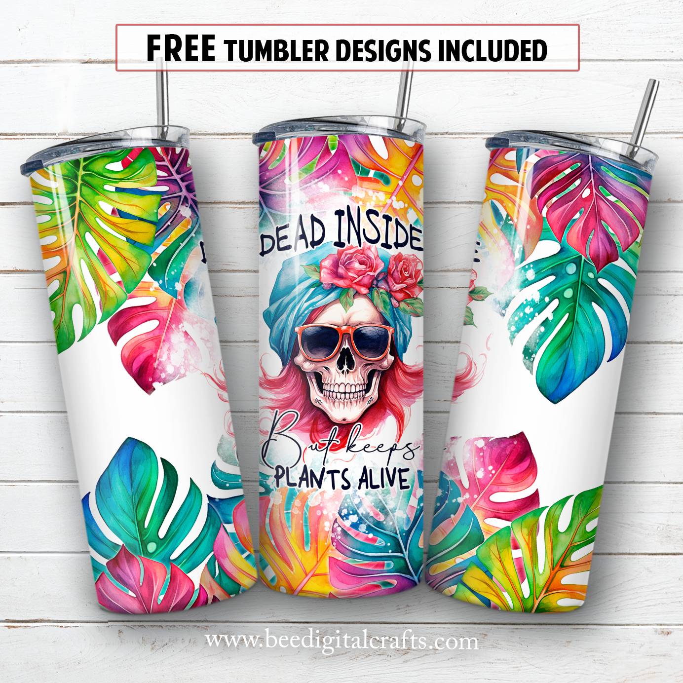 20 oz skinny tumbler sublimation design