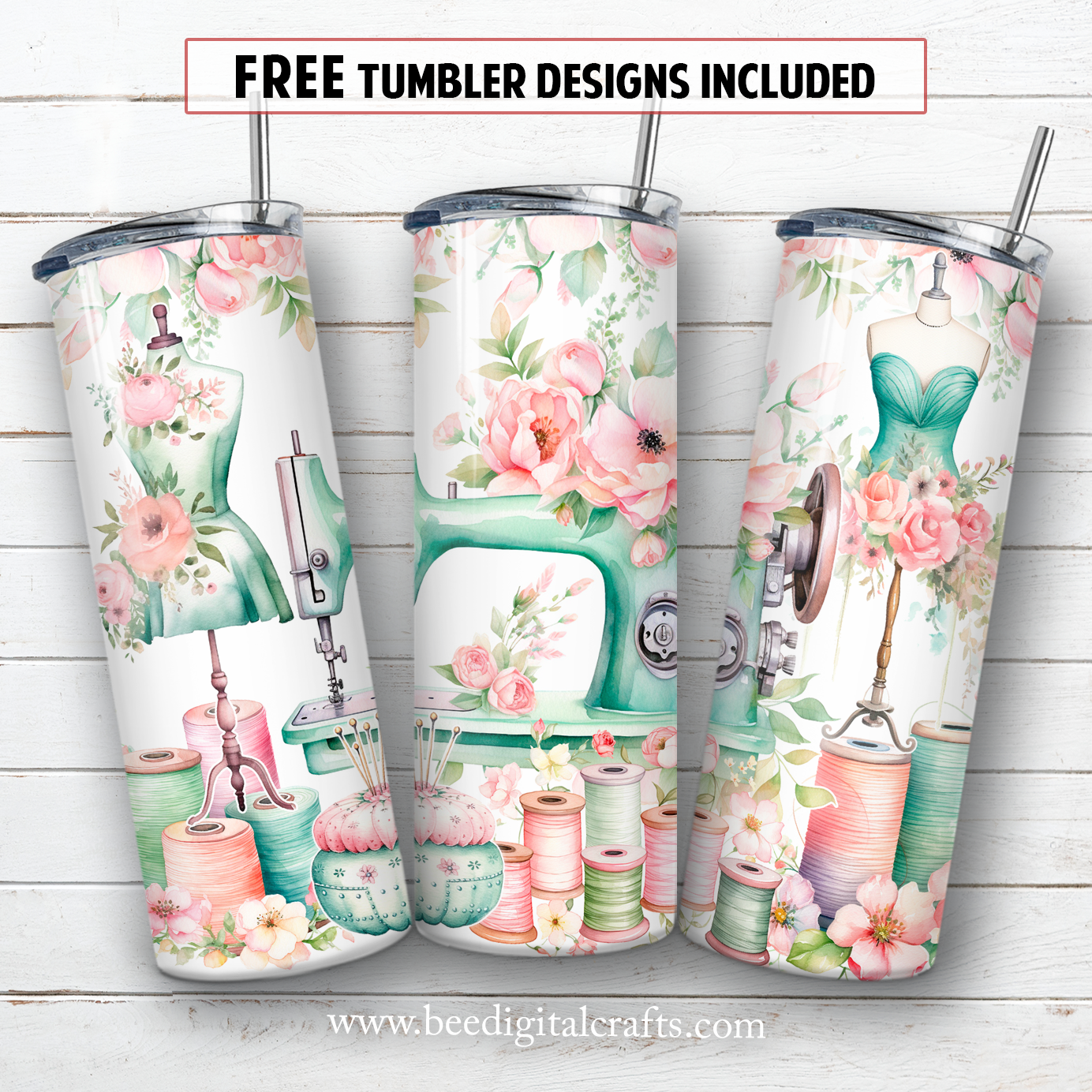 20 oz skinny tumbler sublimation design