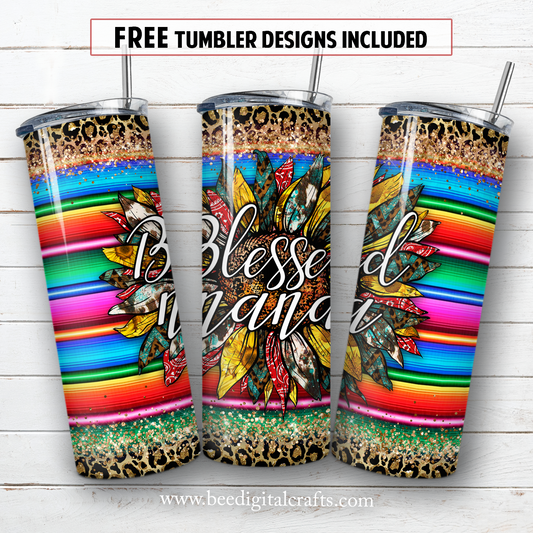 20 oz skinny tumbler sublimation design