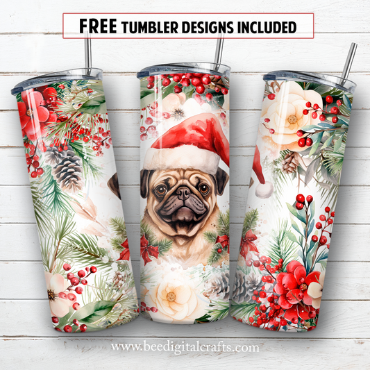 20 oz skinny tumbler sublimation design