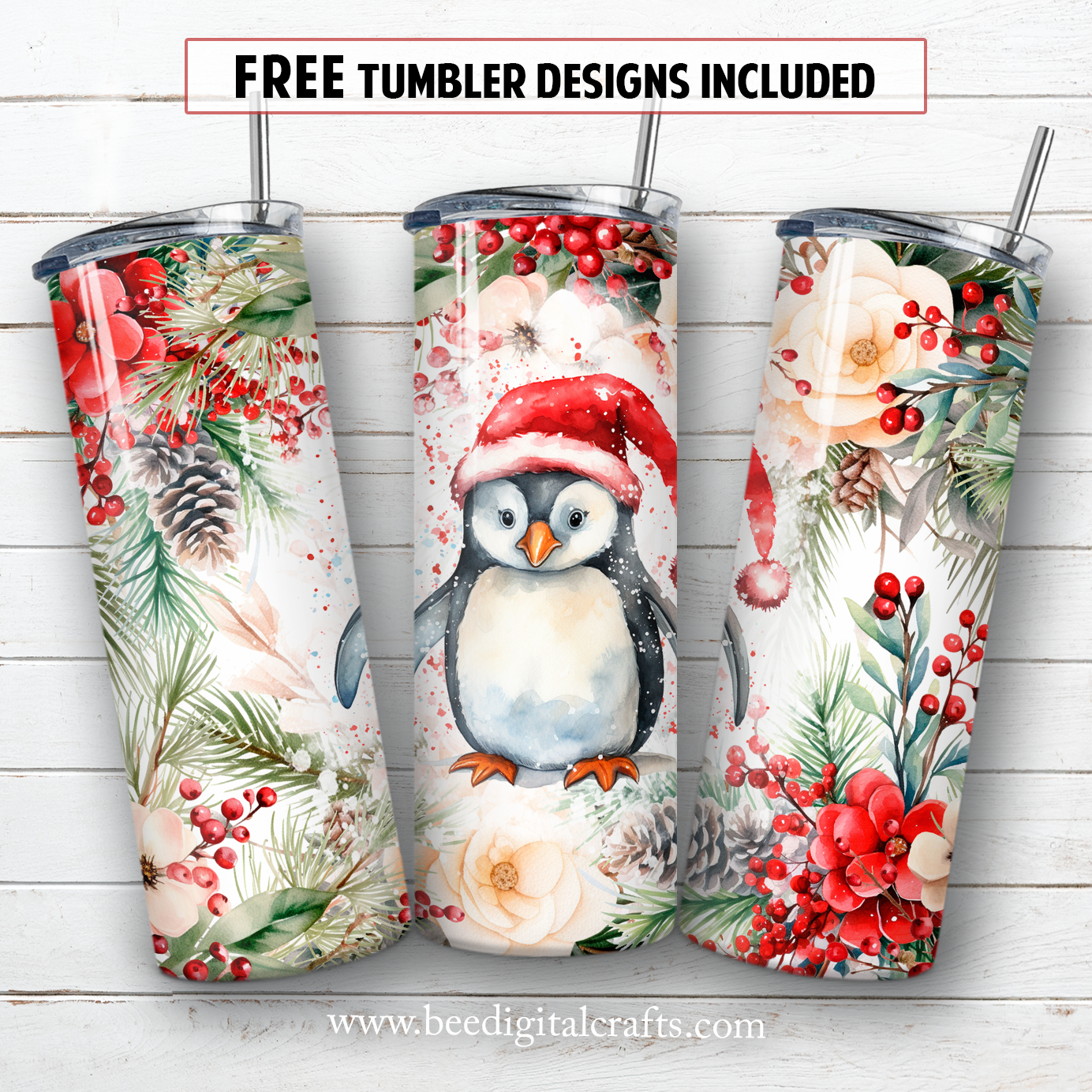 20 oz skinny tumbler sublimation design