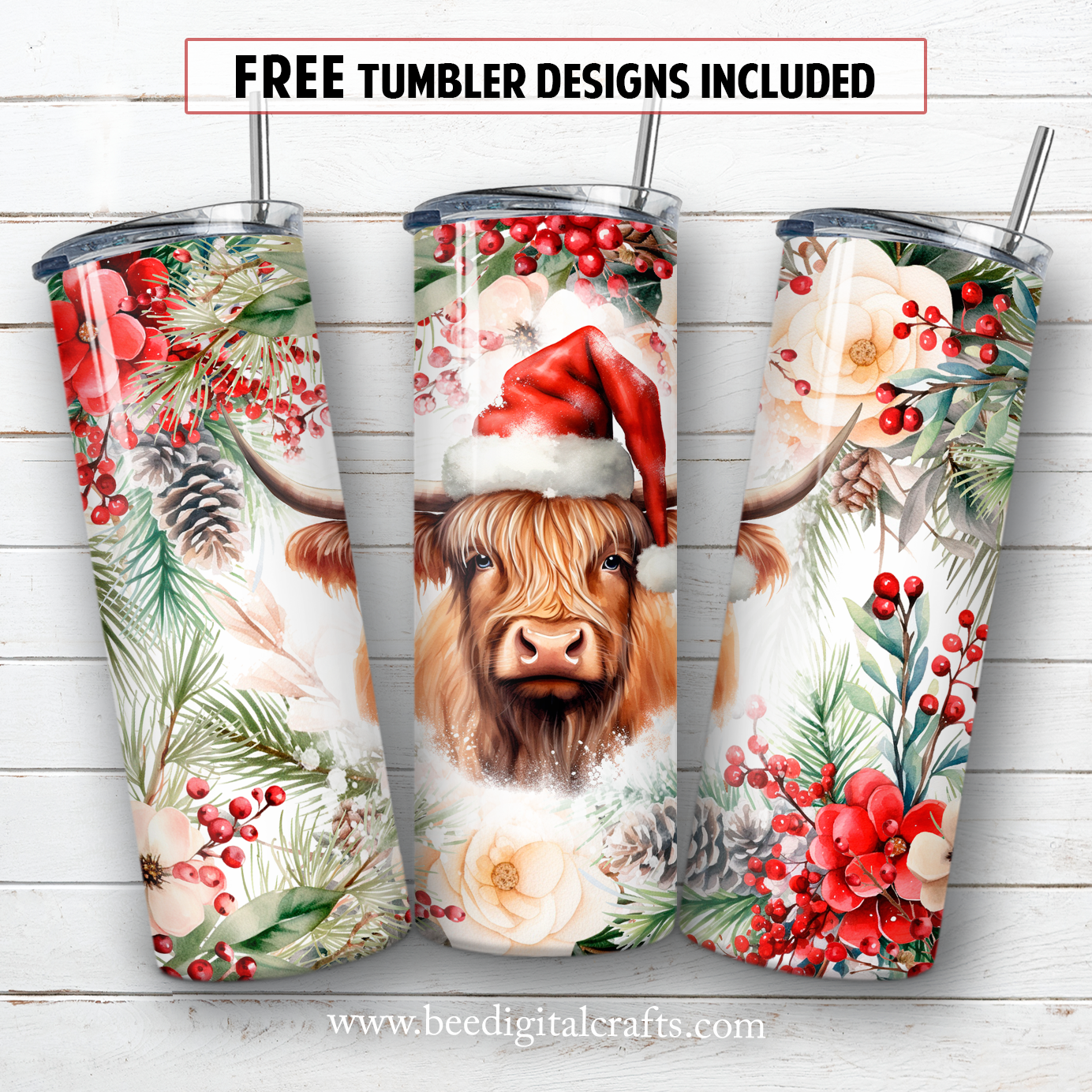 20 oz skinny tumbler sublimation design