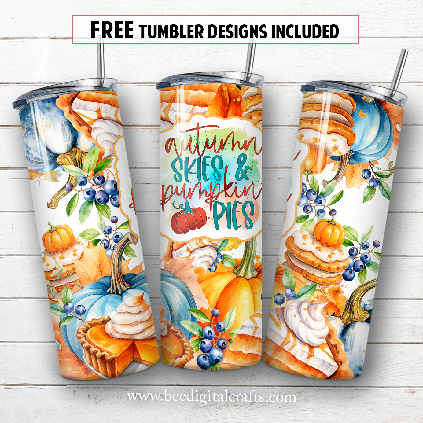 20 oz skinny tumbler sublimation design