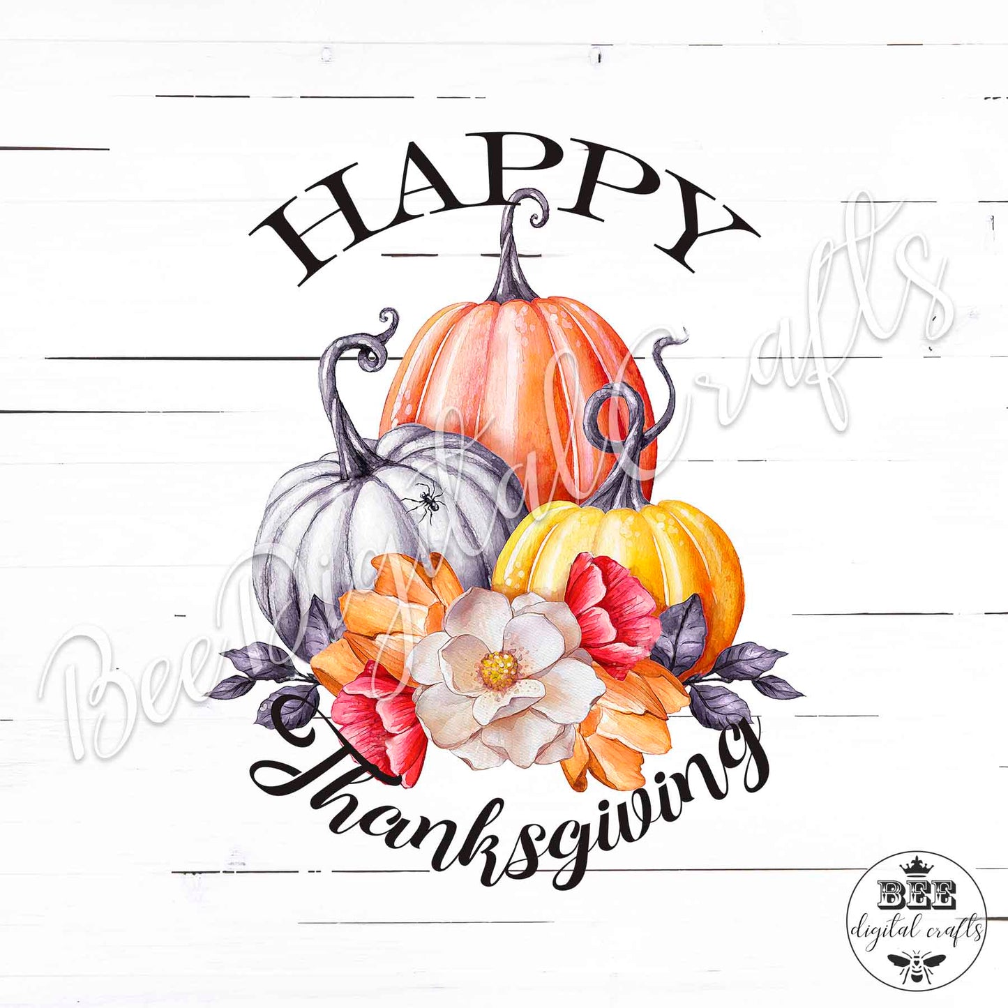 Happy thanksgiving door hanger, 12 inch digital download