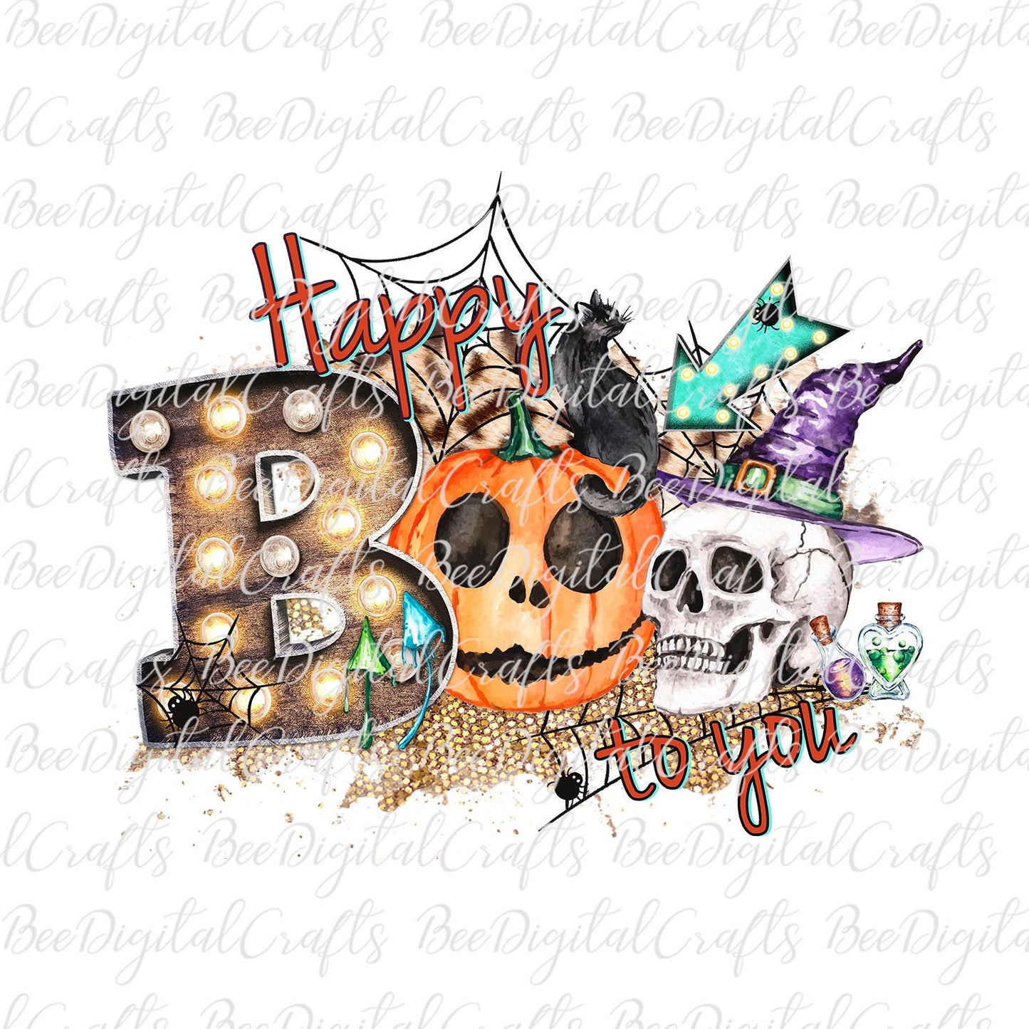 Happy boo to you Halloween sublimation design