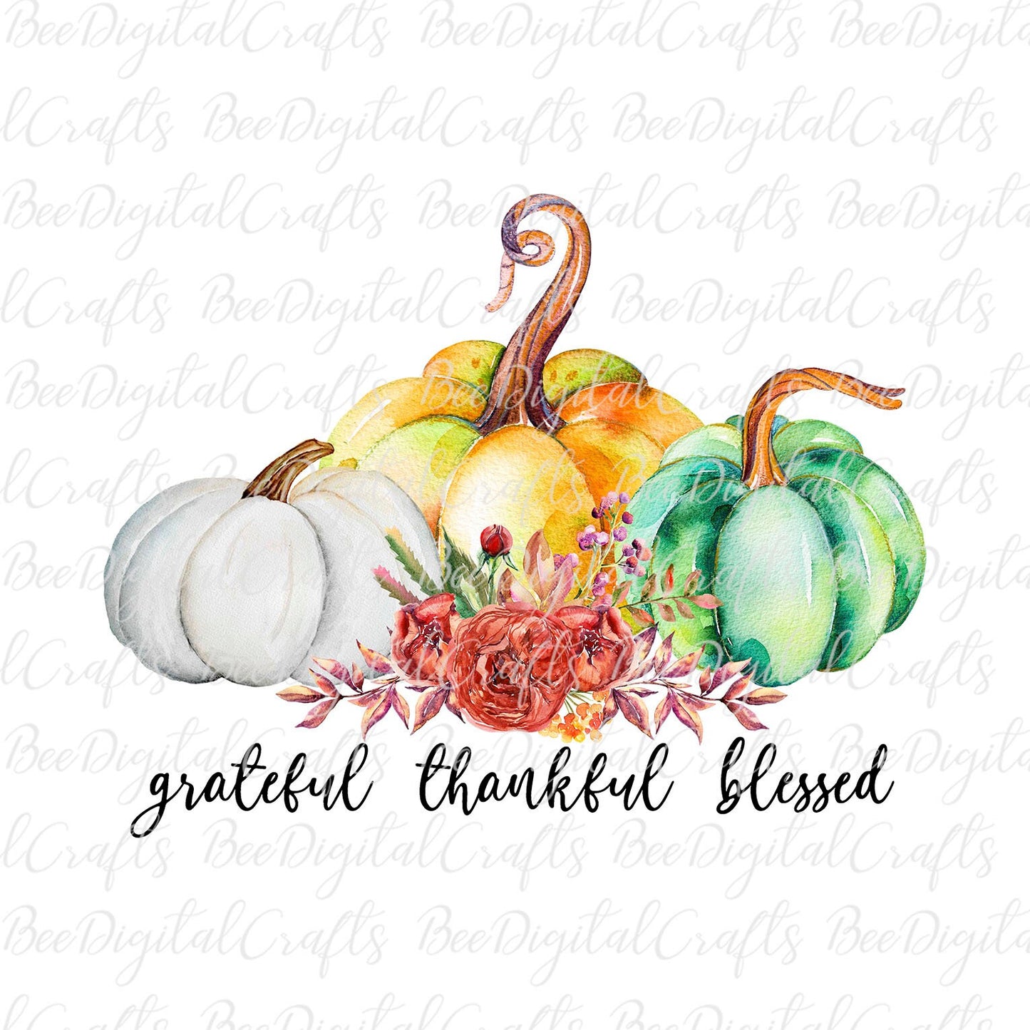 Grateful thankful blessed sublimation design