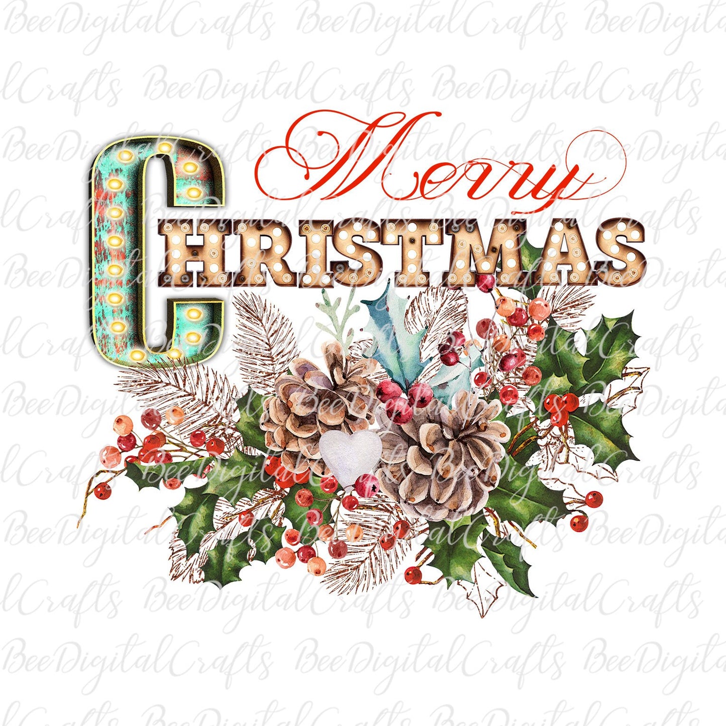 Merry Christmas sublimation design