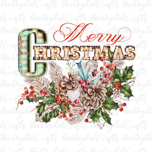 Merry Christmas sublimation design