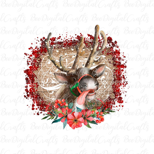 Christmas deer sublimation design