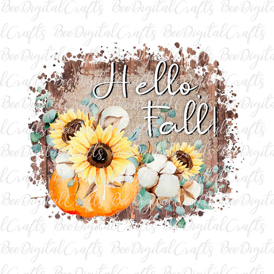 Hello fall sublimation design