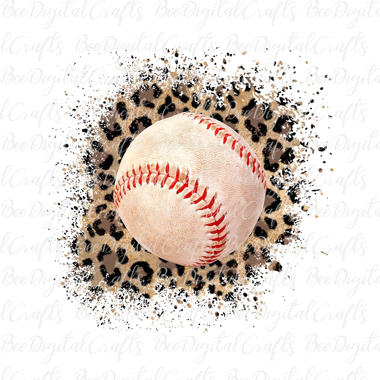 Leopard baseball sublimation design