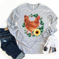 Sunflower wreath chicken sublimation design