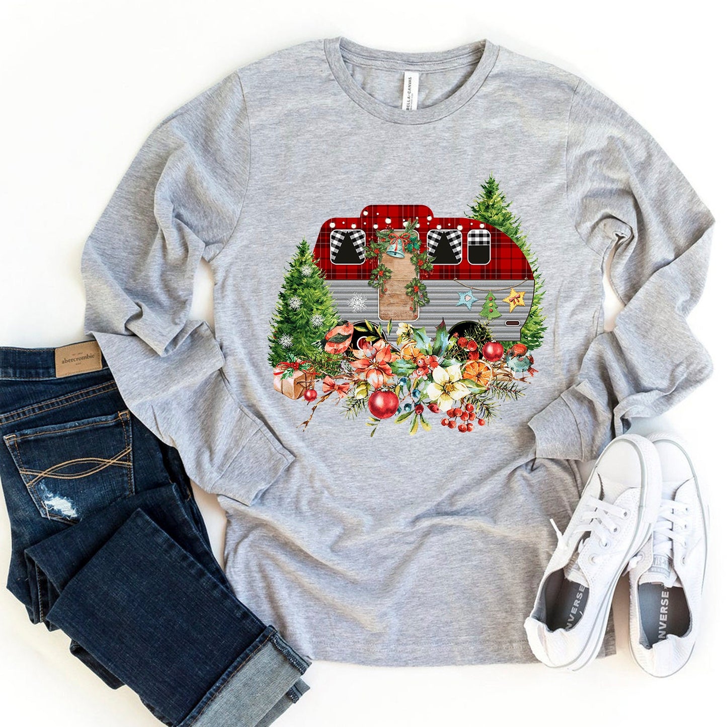 Christmas camper sublimation design