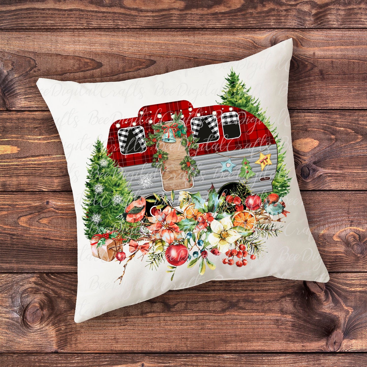 Christmas camper sublimation design