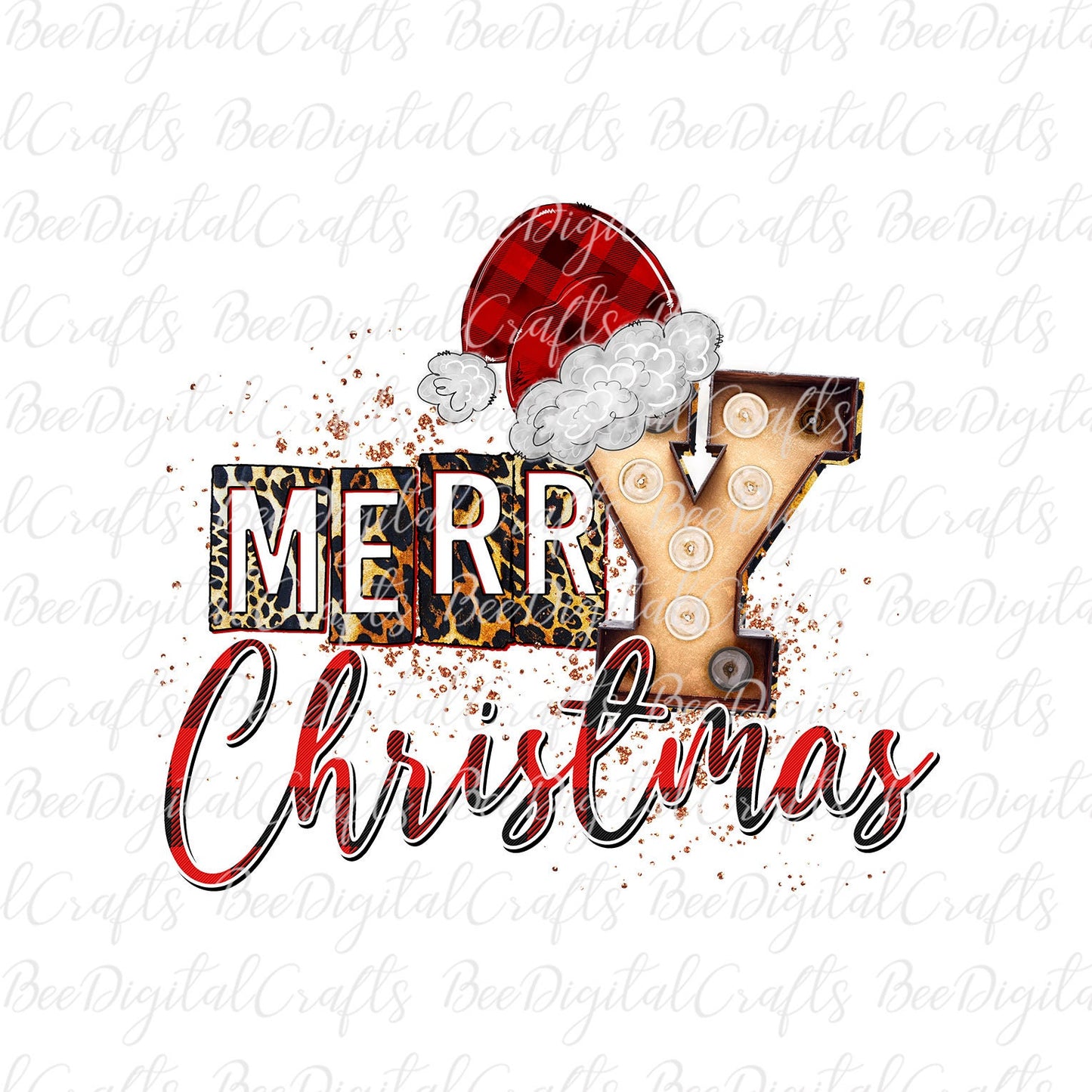 Merry Christmas sublimation design