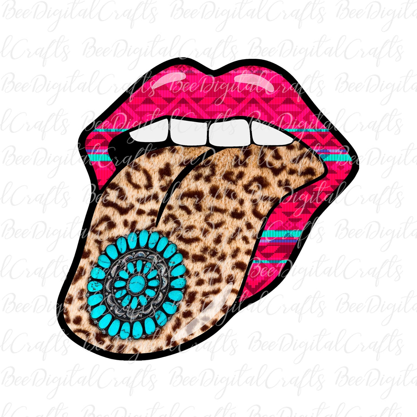 Leopard tongue sublimation design