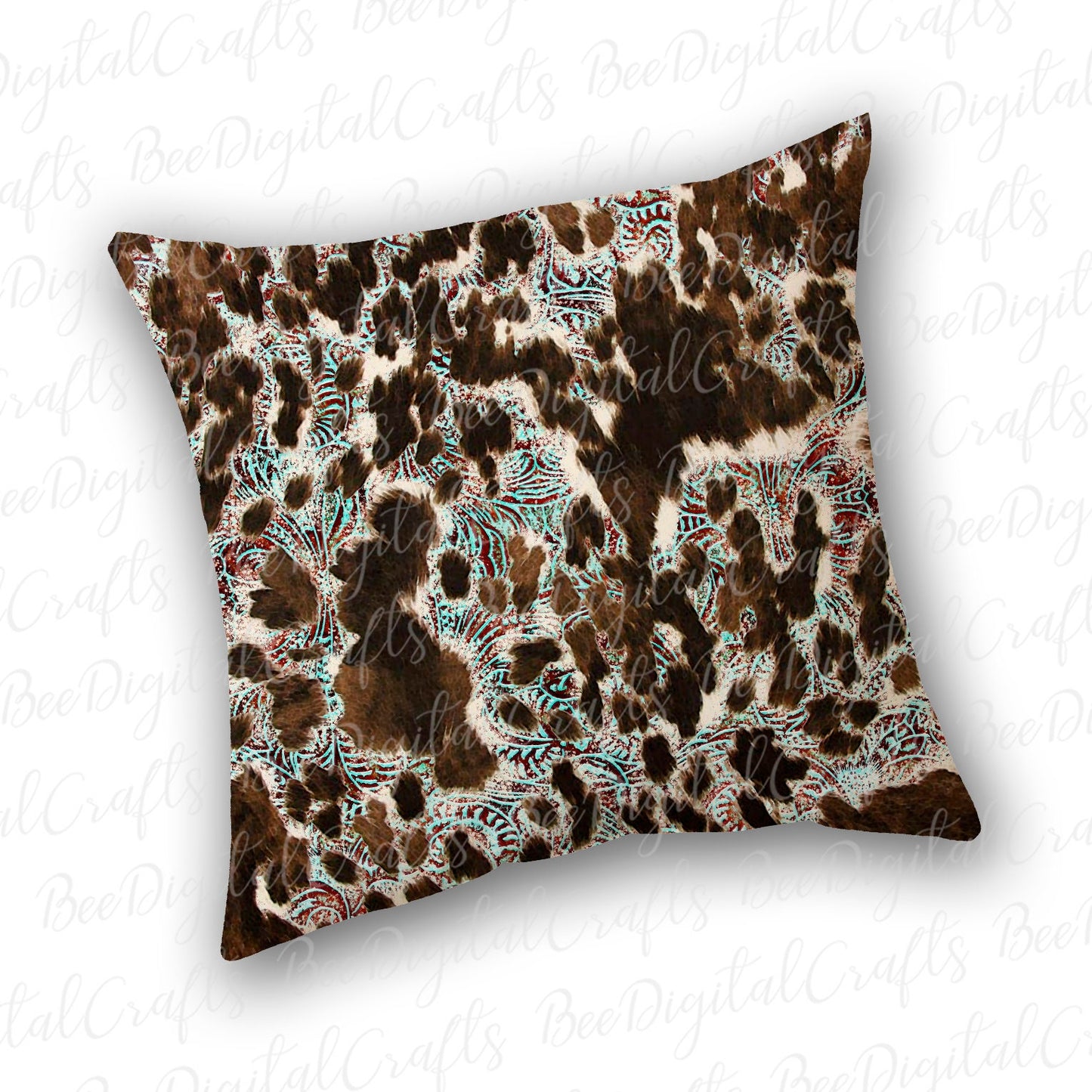 Cowhide and tooled leather background sublimation download