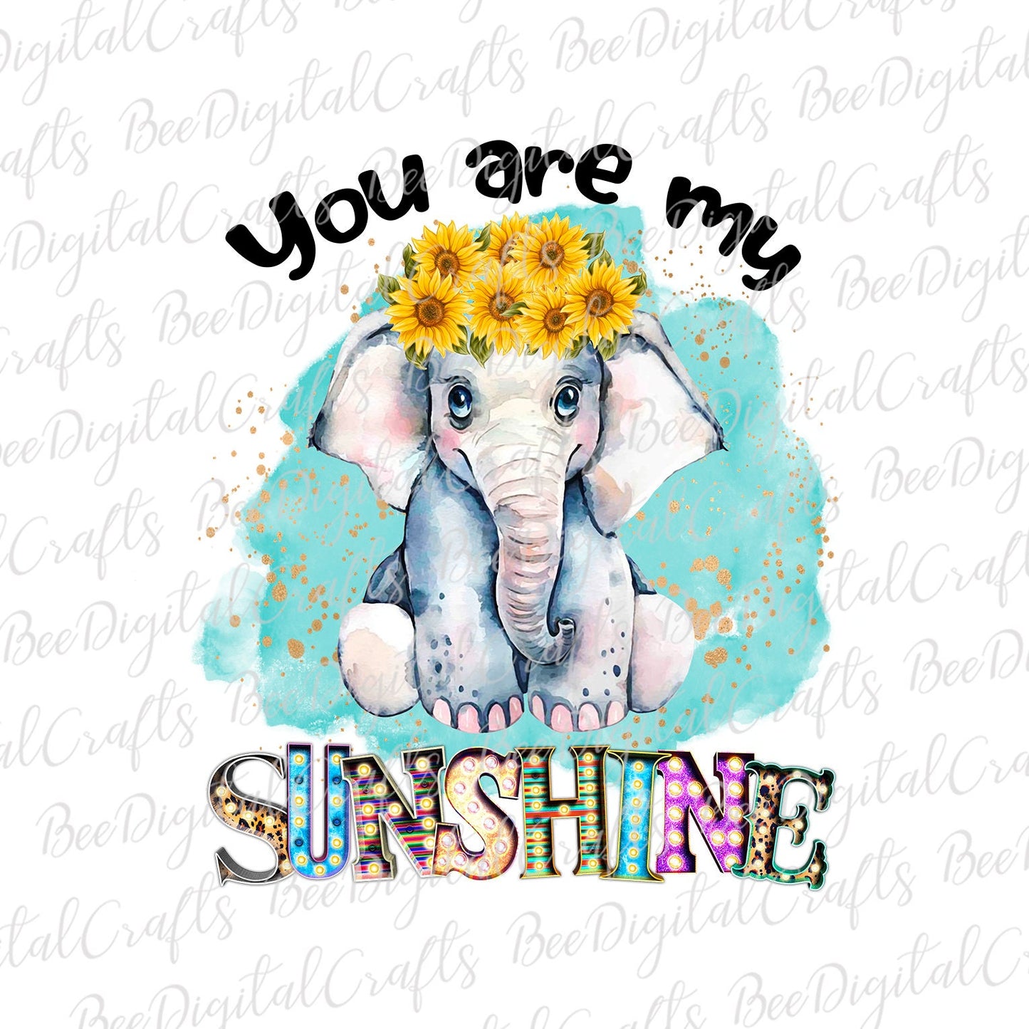 You are my sunshine sublimation design