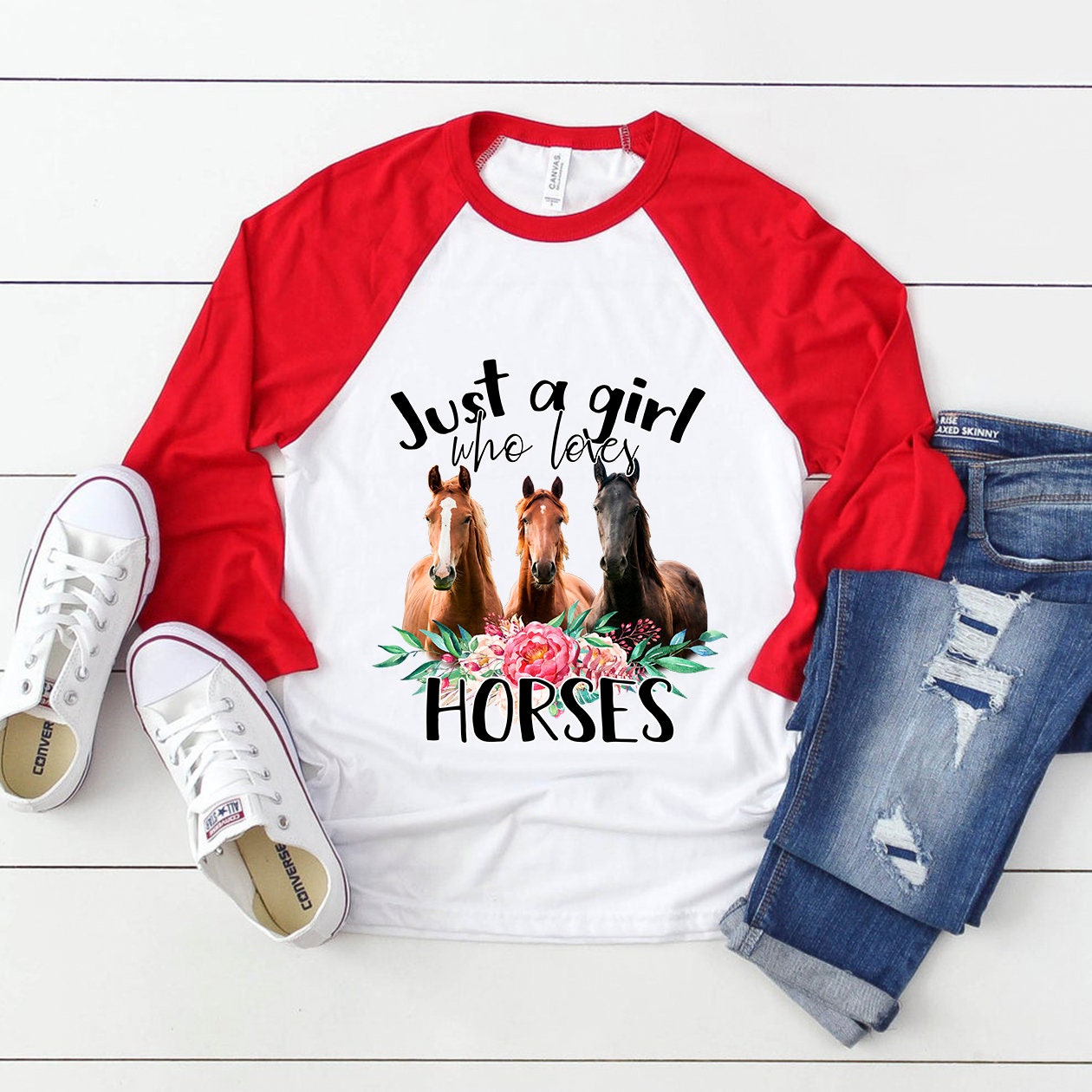 Just a girl who loves horses sublimation design