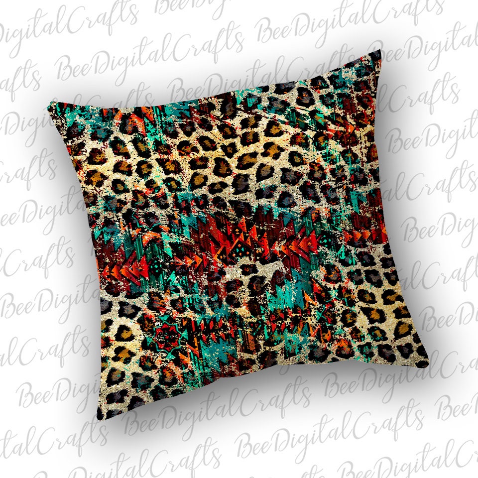 Aztec leopard print sublimation design