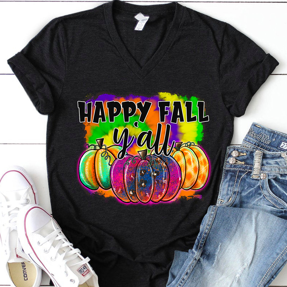 Happy fall y'all Pumpkin sublimation design