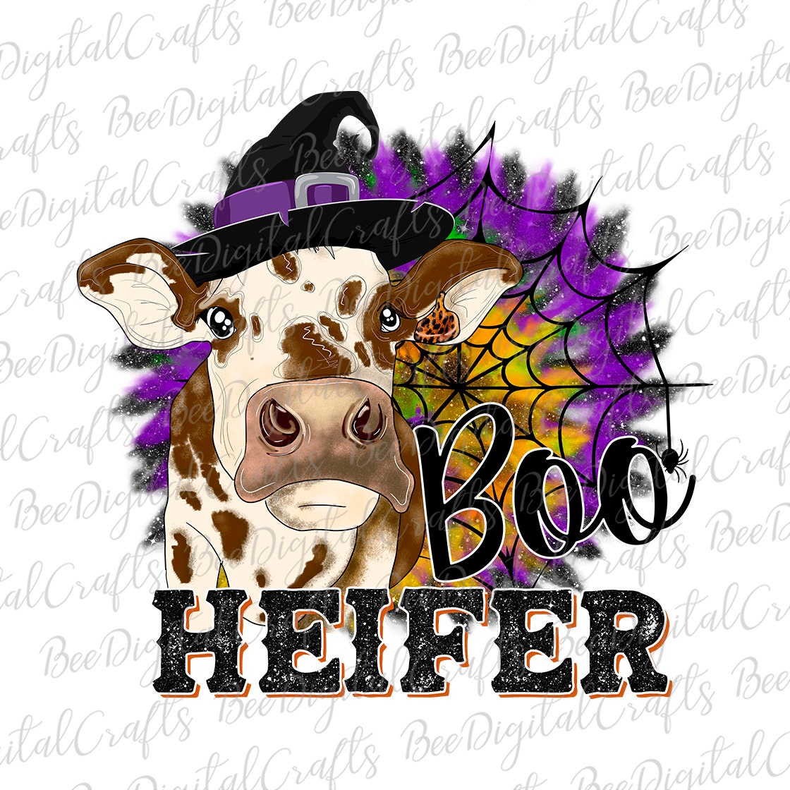 Boo heifer sublimation design